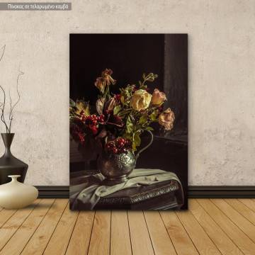 Canvas print Still life with autumn flowers