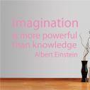 Wall stickers phrases. Imagination is more powerfull..., Einstein
