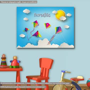 Kids canvas print Kites in the sky