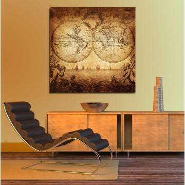 Canvas print World map 1733