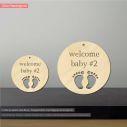 Ξύλινο σχέδιο Welcome baby number 2
