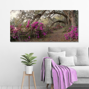 Canvas print Azaleas, panoramic