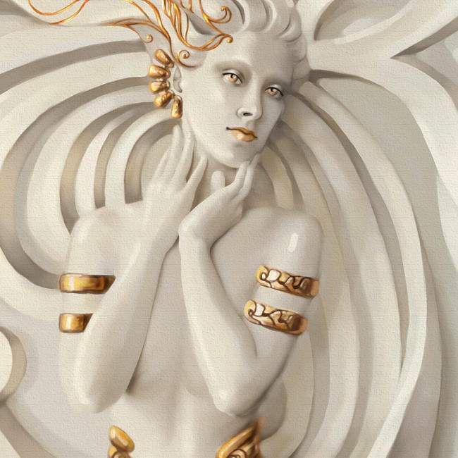 Canvas print  Goddess sculpture, λεπτομέρεια κοντινό