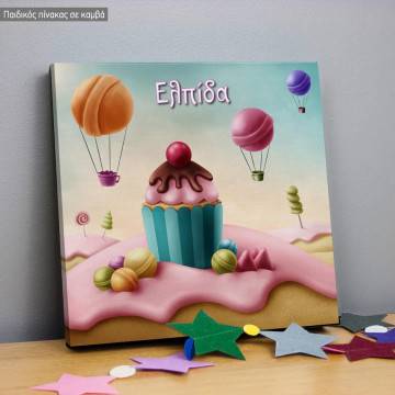 Kids canvas print Sweet paradise, square 2