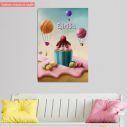 Kids canvas print Sweet paradise, vertical