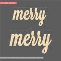 Wooden word merry