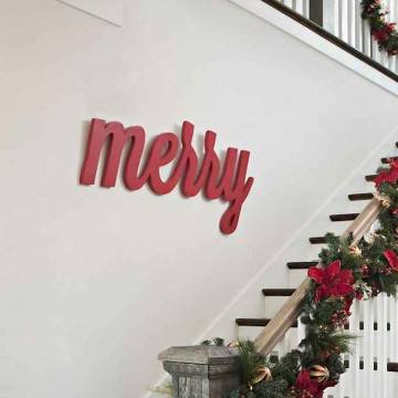 Ξύλινη πινακίδα merry 2