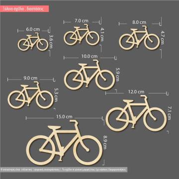 Wooden bicycle decorative figure 2