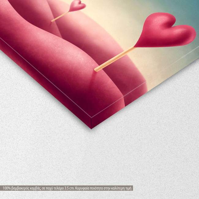 Kids canvas print Sweet love, detail