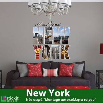  Wall stickers New York, Montage
