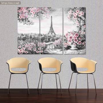 Canvas print Paris, Summer in Paris,  3 panels