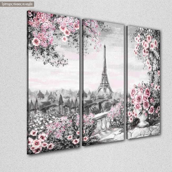 Canvas print Paris, Summer in Paris,  3 panels, side