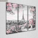 Canvas print Paris, Summer in Paris,  3 panels, side