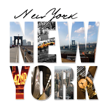  Αυτοκόλλητο τοίχου Νέα Υόρκη, New York, Montage 2