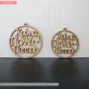 Wooden circle Xronia polla grandpa grandma
