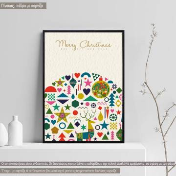 Poster Christmas Folk deco II