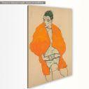 Canvas print Standing male figure self portrait, Schiele E , κοντινό