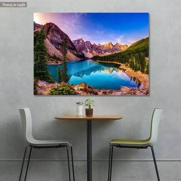 Canvas print Blue mountain lake