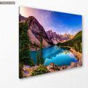 Canvas print Blue mountain lake, side