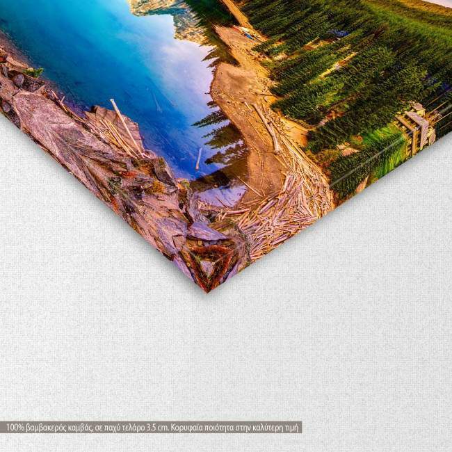 Πίνακας σε καμβά Blue mountain lake, λεπτομέρεια