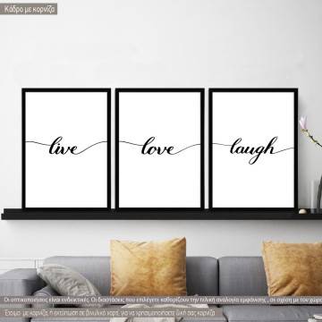 Poster live love laugh