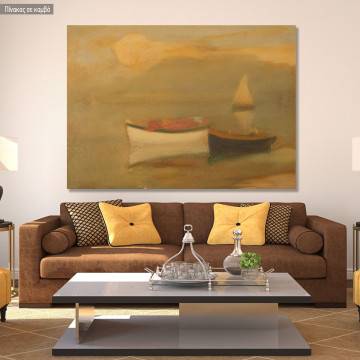 Canvas print Boats by the sea, Oikonomou M.