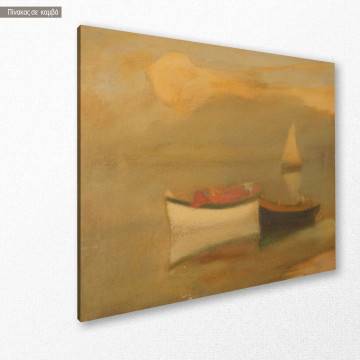Canvas print Boats by the sea, Oikonomou M. 2