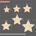 Wooden star engraved name