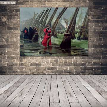 Canvas print Siege of la Rochelle, Motte H.