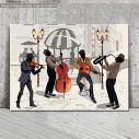 Πίνακας σε καμβά Street cafe with musicians