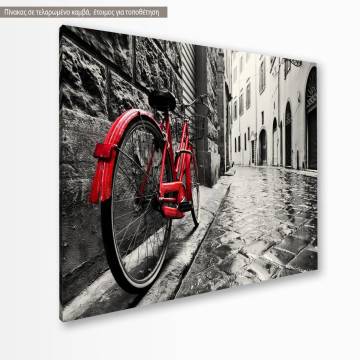 Canvas print Red bicycle 2