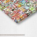 Canvas print Digital letters collage, detail