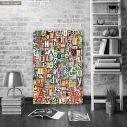 Canvas print Digital letters collage