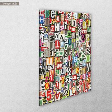 Canvas print Digital letters collage View 1 2