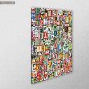Canvas print Digital letters collage, side