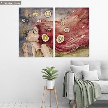 Canvas print Autumn breeze, two panels