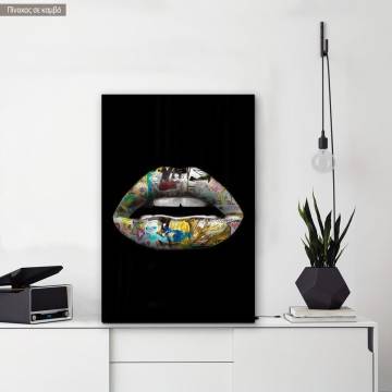 Canvas print Pop art lips