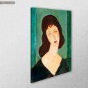 Canvas print Brown haired lady, Modigliani style, side