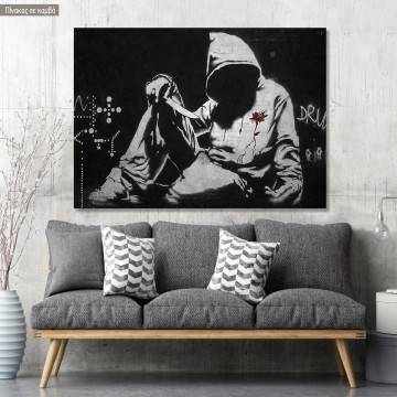 Canvas print Incognito killer, Banksy