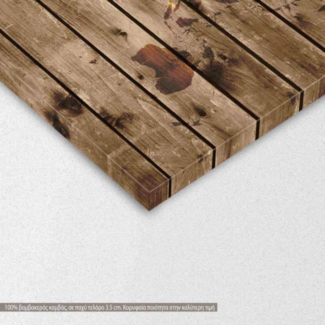 Πίνακας σε καμβά World map on wood, τρίπτυχος, λεπτομέρεια