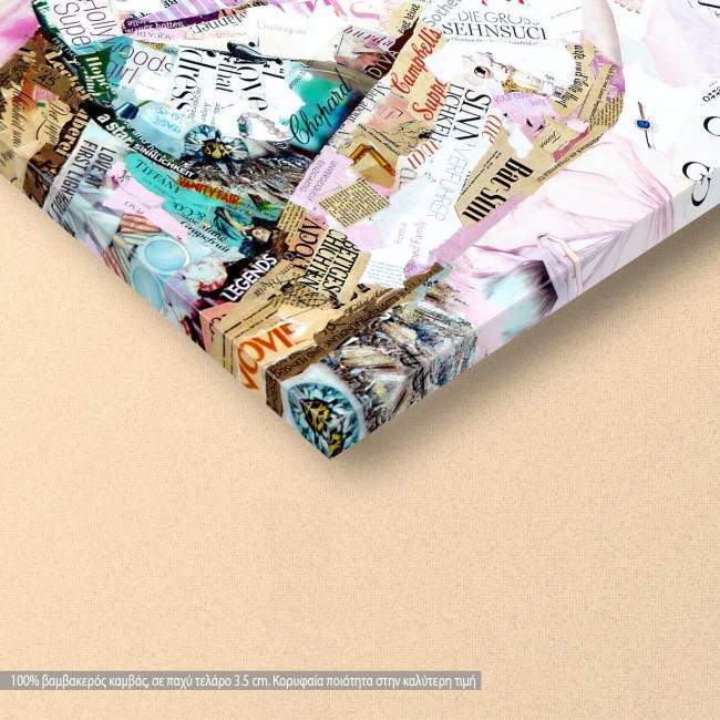 Canvas print Glam and glory vertical, detail