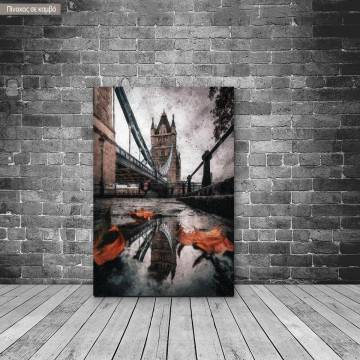 Canvas print London bridge tower on wax