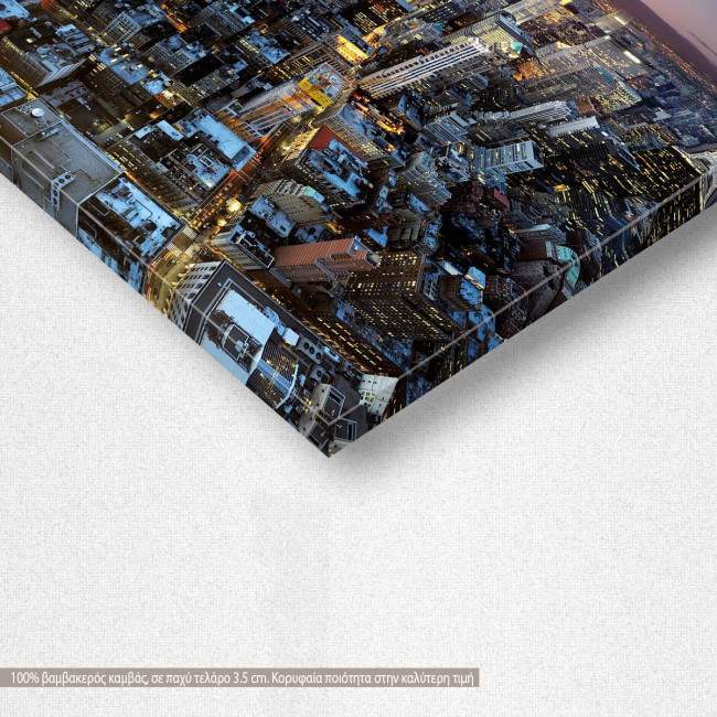 Canvas print Manhattan at sunset vertical, detail