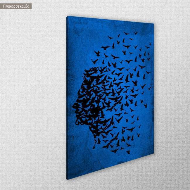 Canvas print Human spirit vertical, side