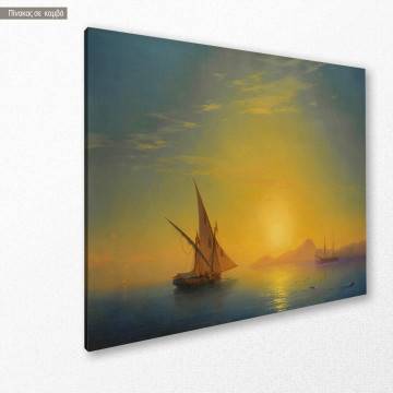 Canvas print Sunset over Ischia, Aivazovsky I. 2