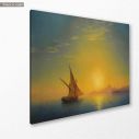 Canvas print Sunset over Ischia, Aivazovsky I, side