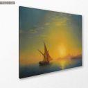 Canvas print Sunset over Ischia, Aivazovsky I, side