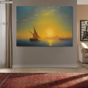 Canvas print Sunset over Ischia, Aivazovsky I.