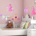 Kids wall stickers Princess unicorn carriage