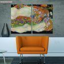 Canvas print Water serpents II, Klimt G, two panels